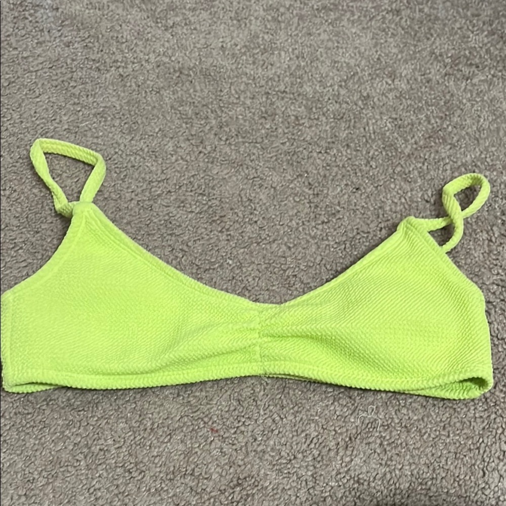 Aeropostale Green Bikini Top with Simple Bralette Style and Thin Straps